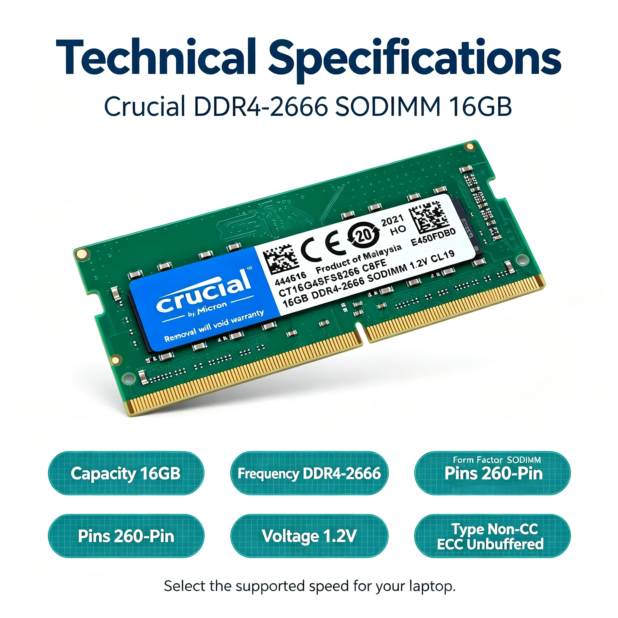 Crucial DDR4 Laptop RAM SODIMM - огляд і ціна Ddr4 3200Mhz