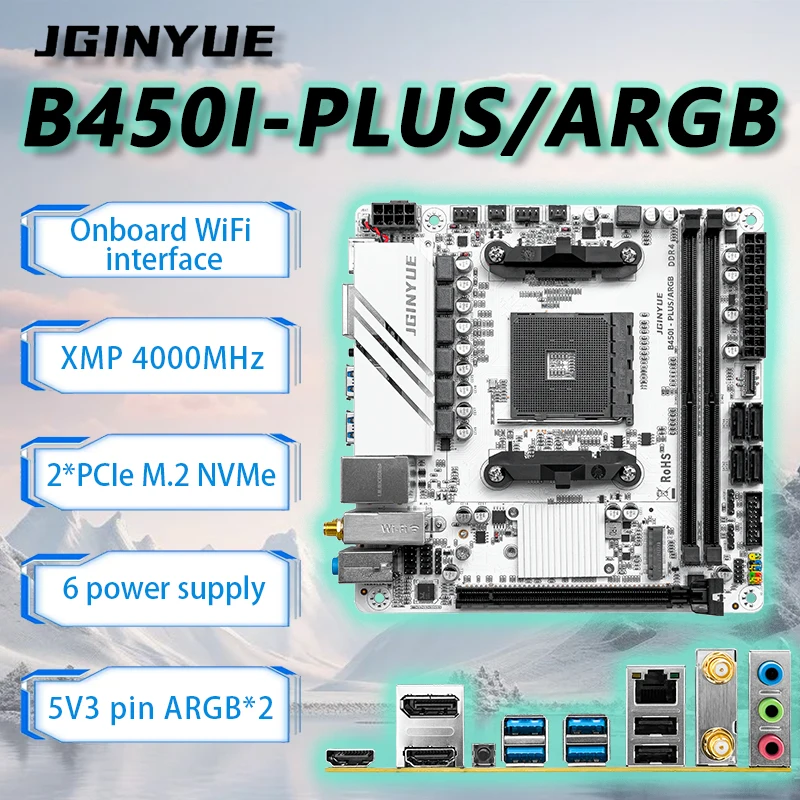 JGINYUE B450 ITX Motherboard S - огляд і ціна Ddr4 3200Mhz