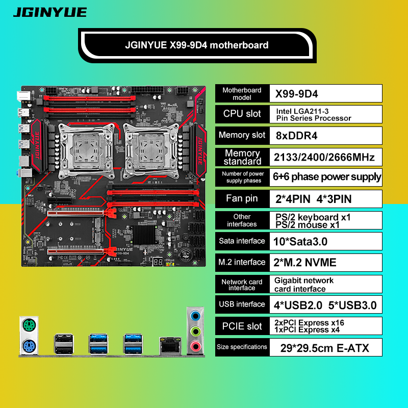 JGINYUE X99‑9D4 Dual LGA2011‑3 - огляд і ціна Ecc Ram Server