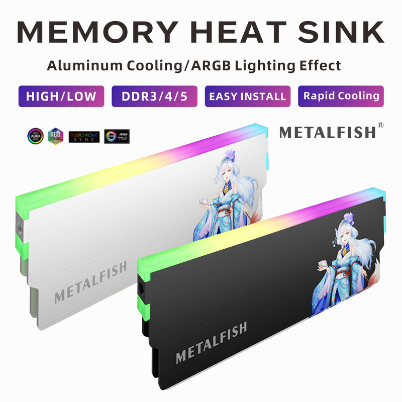 METALFISH DRAM Heatsink 5V-3PI - огляд і ціна Ddr4 Desktop Ram