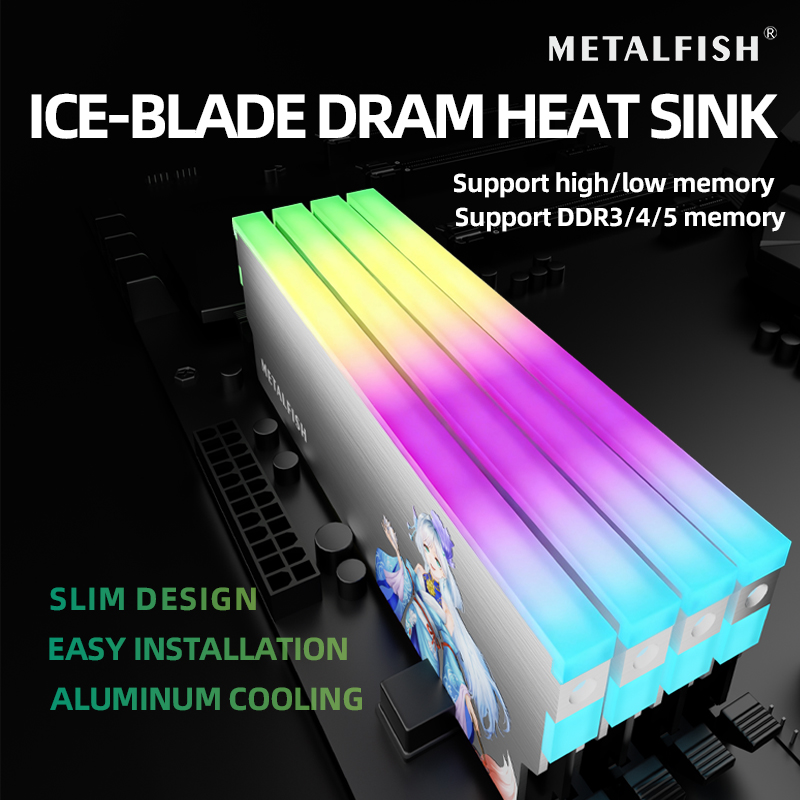 METALFISH DRAM Heatsink 5V-3PI - огляд і ціна Ddr4 Desktop Ram