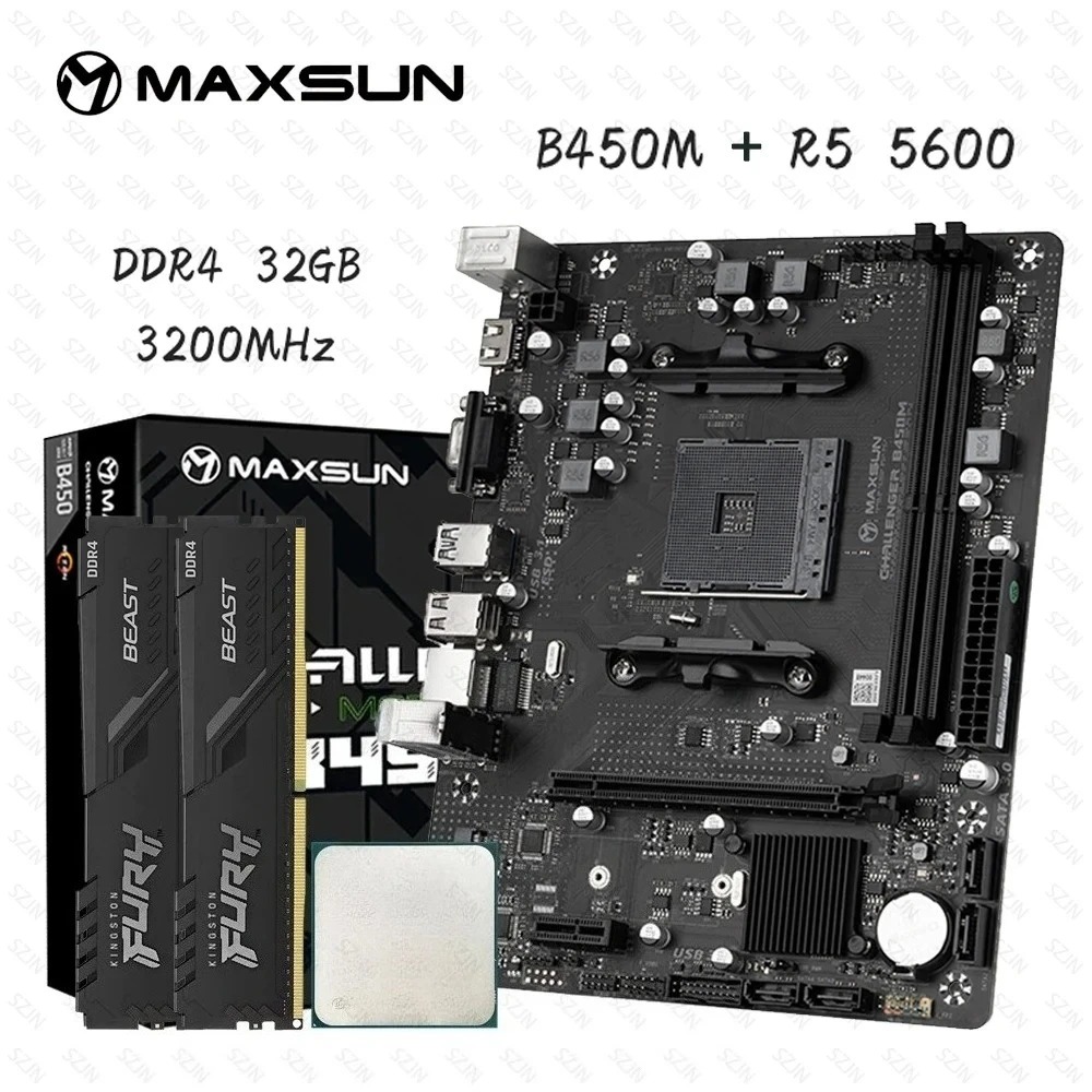 Maxsun B450 Motherboard + AMD  - огляд і ціна Ddr4 3200Mhz