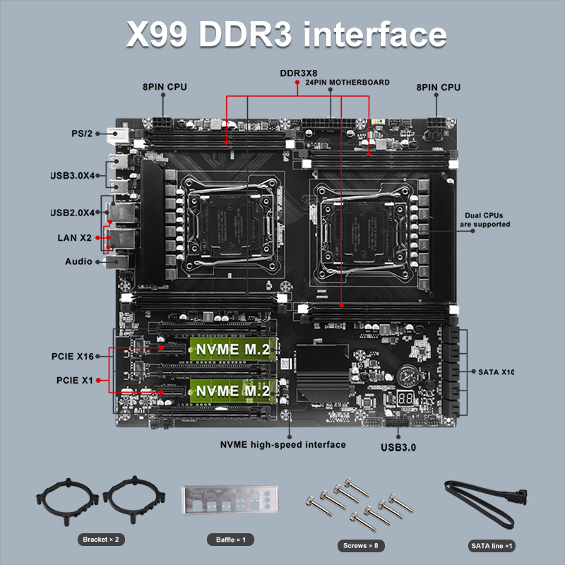 X99 Dual-socket Cpu Motherboar - огляд і ціна Ecc Ram Server